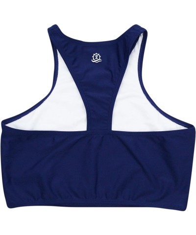 Women's Halter Top Swim Suit with UPF 50+ Sun Protection Navy $19.60 Swimsuits