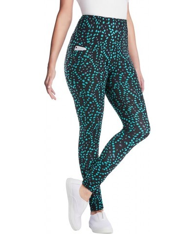 Women's Plus Size Petite Pocket Legging Waterfall Dots $20.27 Leggings