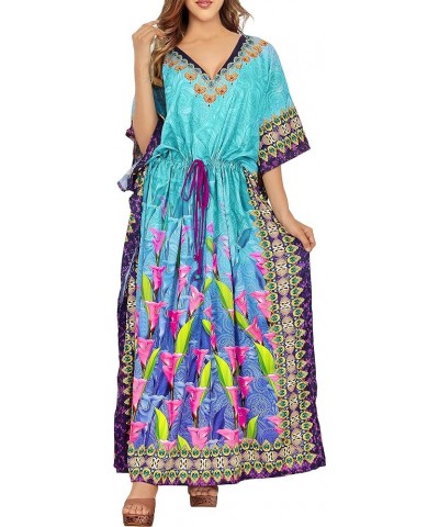 Women's African Beach Maxi Slit Dresses Caftan Loungewear Dashiki Print Casual Long Cover up Caftans for Women Plus One Size ...