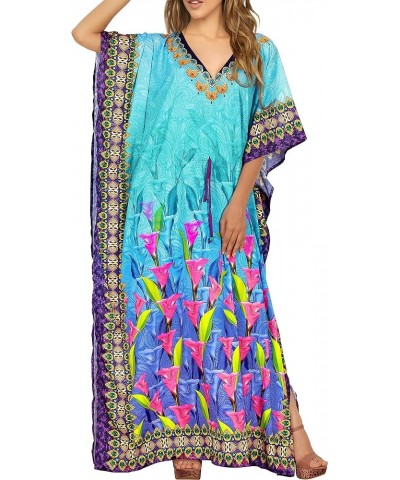 Women's African Beach Maxi Slit Dresses Caftan Loungewear Dashiki Print Casual Long Cover up Caftans for Women Plus One Size ...