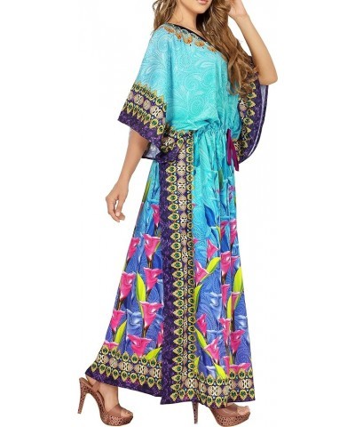 Women's African Beach Maxi Slit Dresses Caftan Loungewear Dashiki Print Casual Long Cover up Caftans for Women Plus One Size ...