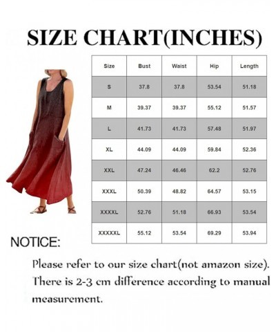 Women's 2024 Spring Summer Dresses Casual Loose Crewneck Sleeveless Dresses Gradient Print Dresses with Pockets 06-mint Green...