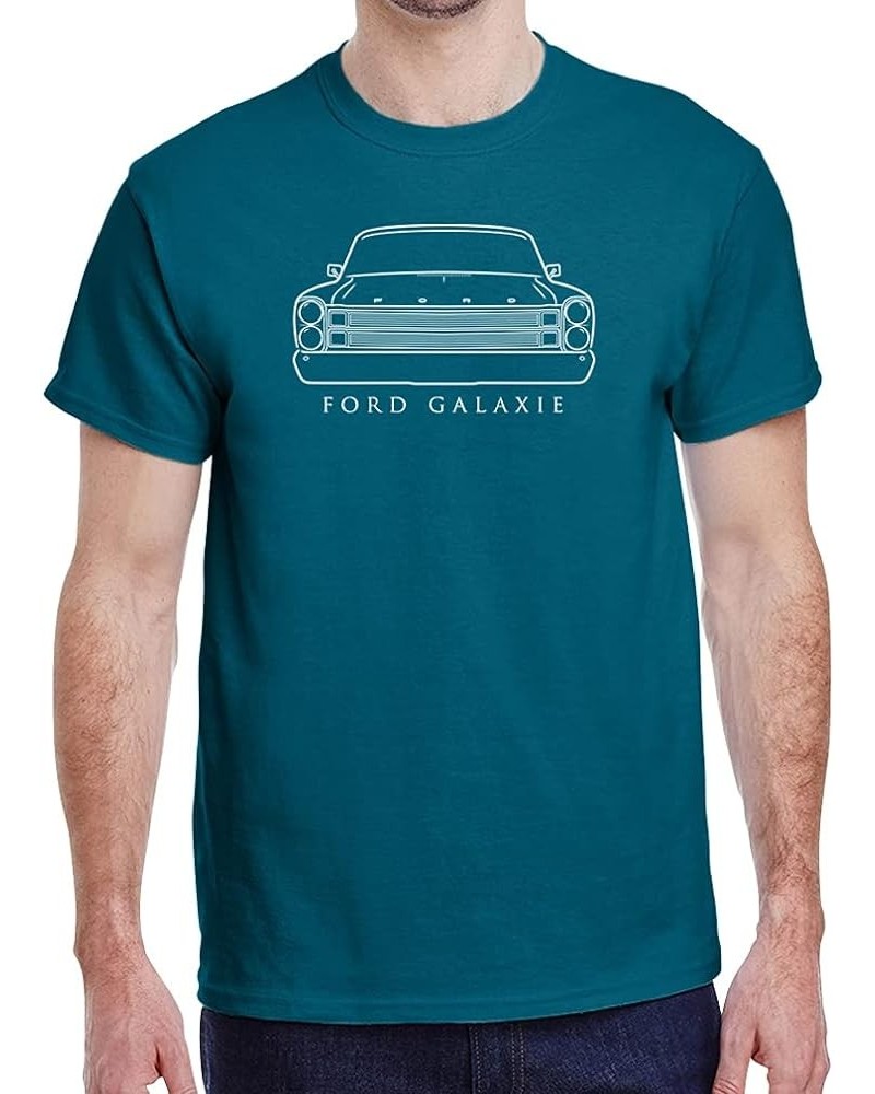 1966 Ford Galaxie Front End Design Classic Print Tshirt Teal $14.58 T-Shirts