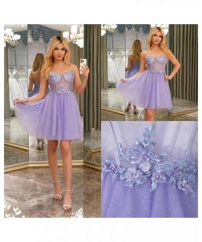 Sparkly Tulle Homecoming Dresses for Teens 2023 Short Sweetheart 3D Flowers Prom Party Gowns Light Gold $38.60 Dresses