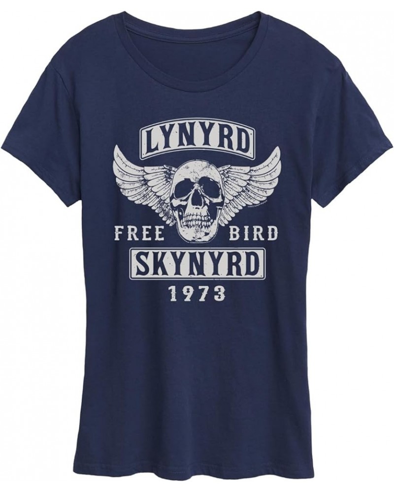 Lynyrd Skynyrd - Free Bird - Women's Short Sleeve Graphic T-Shirt Navy $12.99 T-Shirts
