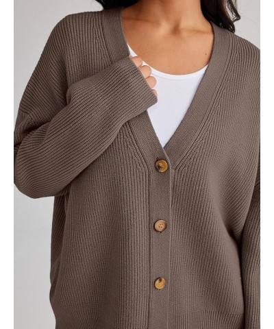 Women's Cardigan Sweaters 2023 Fall Oversized Open Front Button V Neck Lightweight Cardigans Knit Outerwear Nutmeg $16.40 Swe...