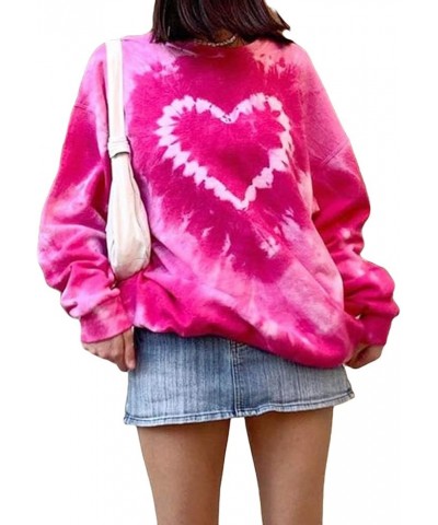 Women Y2K Oversized Sweatshirt Long Sleeve Crewneck Graphic Loose Pullover Top Vintage 90S E-Girl Shirt Streetwear B-pink $13...