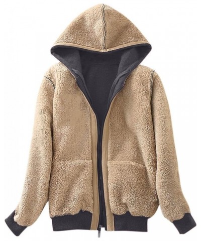 Womens Hoodies Winter Thick Fleece Lined Zip Up Hooded Sweatshirt Warm Comfy Long Sleeve Graphic Print Jacket Coat A02(today'...