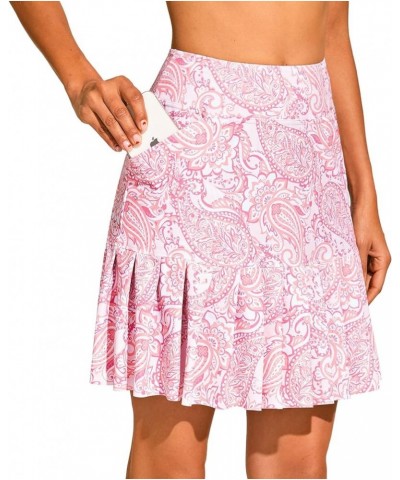 19" Golf Skirts for Women Knee Length Ruffle Hem Skirt Tennis Skirt Athletic Skort for Workout Running Crystal Pink $21.06 Sk...