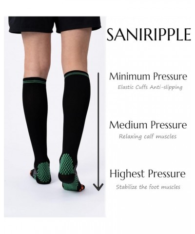 (3 pairs) Compression Socks for Women and Men 20-30mmHg Knee High Socks - Best Support for Circulation, Runner, Nurses 3p3 Bl...