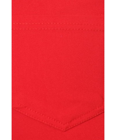 Women's Jeggings & Capri High Waist Pull-On Jean Style Stretchy Skinny Pants Red $9.99 Leggings