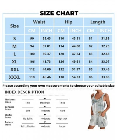 Baggy Rompers for Women Sleeveless Adjustable Strap Shorts One Piece Jumpsuit Summer Loose Wide Leg Overalls w/Pocket A20-dar...