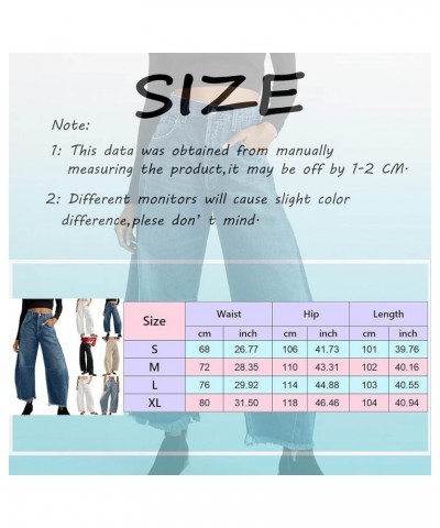 Women Casual Wide Leg Baggy Denim Pants Mid Waist Boyfriend Loose Jeans Barrel Streetwear High for Boyfriends Black-1 $11.60 ...