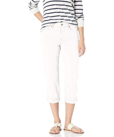 Women's Marilyn Straight Crop Cuff Jeans | Cropped Slimming Jeans Optic White $28.32 Jeans