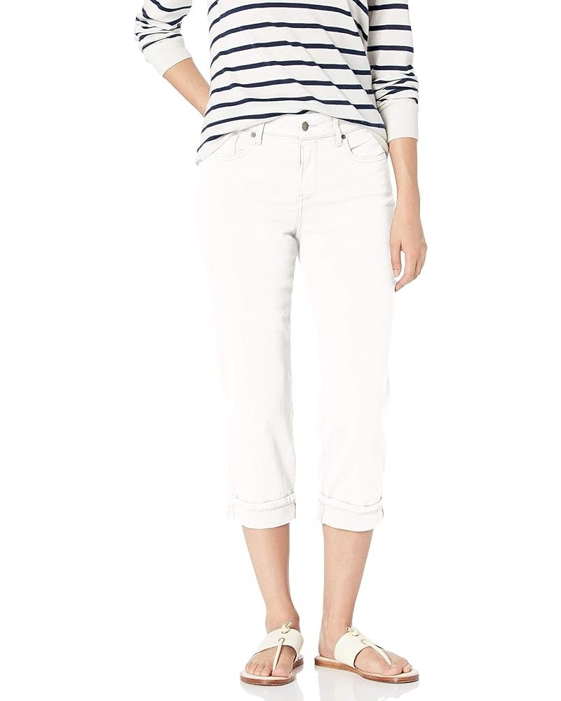 Women's Marilyn Straight Crop Cuff Jeans | Cropped Slimming Jeans Optic White $28.32 Jeans
