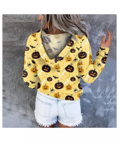 Women Hoodies Oversized Sweatshirts Fleece Sweaters Long Sleeve Shirts Cute Loose Y2K Clothes Fall Pullover Top 2-yellow $10....