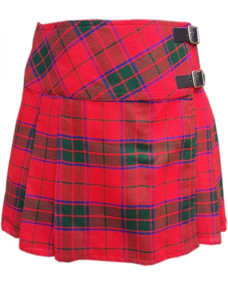 Womens Tartan Pleated Billie Kilt Skirt Leather Buckled Straps Robertson Tartan $11.74 Others
