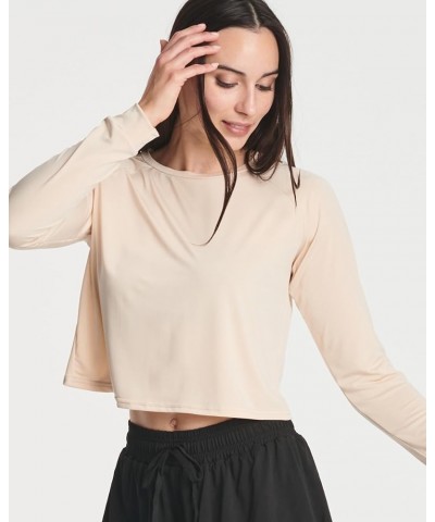 4 Pack: Women's Dry-Fit Long Sleeve Petal Back Crop Top - Athletic Cropped Tee (Available in Plus Size) Standard Set 6 $26.03...