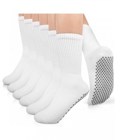 6 Pairs Pilate Grip Socks for Women Non Skid Yoga Socks with Grips Hospital Socks Slipper Socks Bulk Athletic Socks 6 Pairs/W...