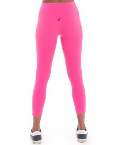 Women's Flat Waist Performance Capri Legging Style SUP04 Pom Pom $20.25 Activewear