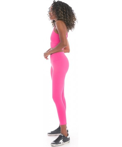 Women's Flat Waist Performance Capri Legging Style SUP04 Pom Pom $20.25 Activewear