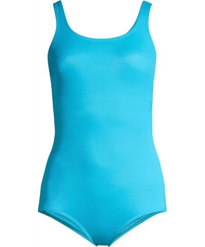 Womens Chlorine Resistant Tugless Tank Soft Cup One Piece Swimsuit Turquoise Regular 16 $22.45 Swimsuits