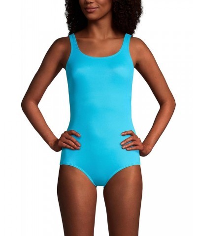 Womens Chlorine Resistant Tugless Tank Soft Cup One Piece Swimsuit Turquoise Regular 16 $22.45 Swimsuits