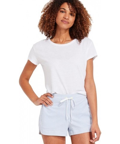 Women's Vineyard Seersucker Harbor Shorts Breaker Blue/White $39.47 Shorts