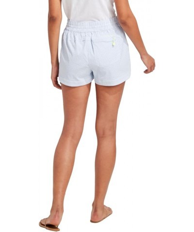 Women's Vineyard Seersucker Harbor Shorts Breaker Blue/White $39.47 Shorts