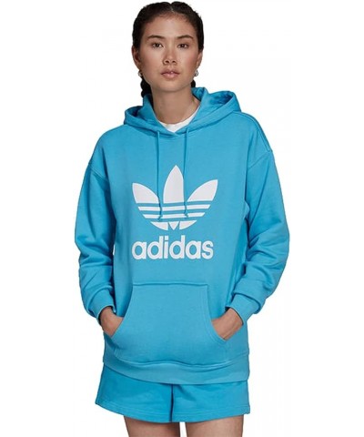 Women's Adidas Adicolor Trefoil Hoodie Sky Rush $31.59 Activewear