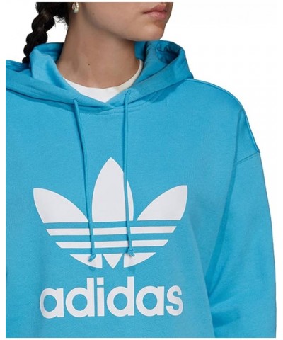 Women's Adidas Adicolor Trefoil Hoodie Sky Rush $31.59 Activewear