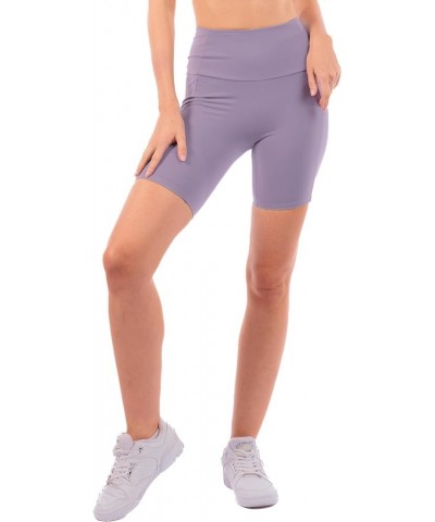 OFENTI High Waisted Yoga Shorts with Pockets Super Soft Biker Shorts for Workout Gym Running Shorts 8" Lavender $14.15 Active...