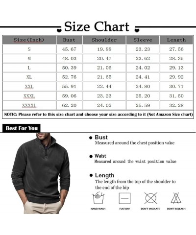 2024 Men's Sweaters 1/4 Zip Up Casual Turtleneck Pullover Polo Slim Fit Sweaters Long Sleeve Thermal Sweatshirts 01-army Gree...