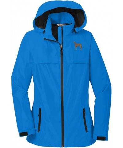 Greyhound Brindle Ladie's Rain Jacket Blue $37.18 Coats