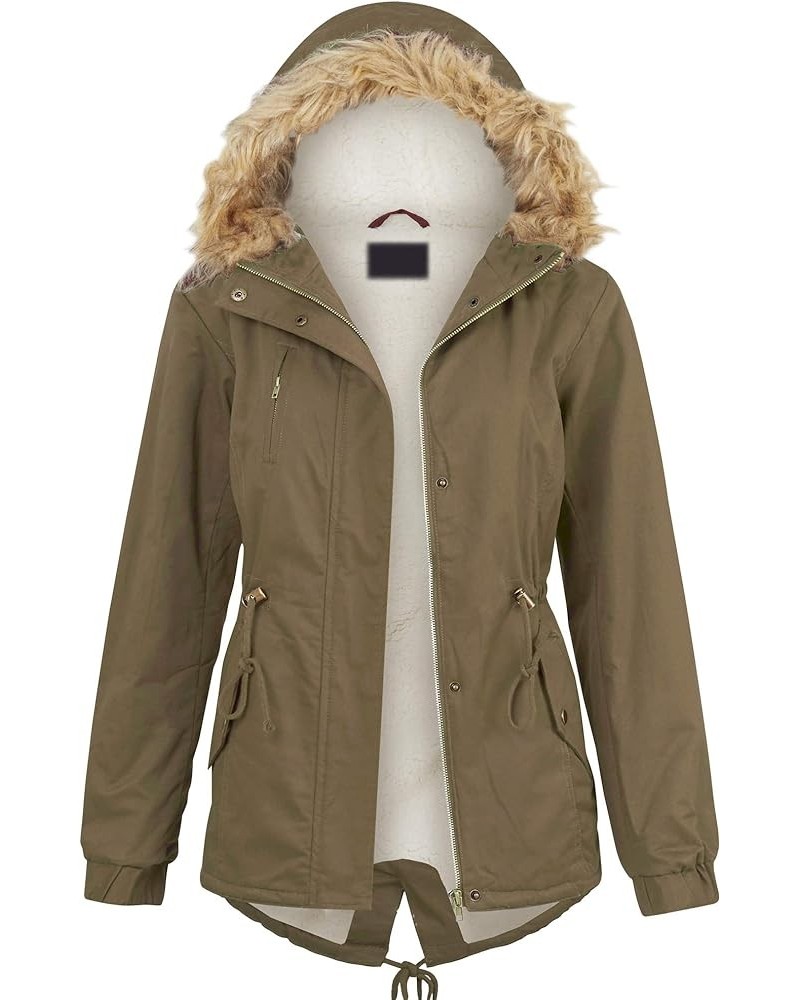 Women's Casual Military Anorak Jacket - Lightweight Detachable Hooded Safari Utility Wjc2068_olive $22.39 Jackets