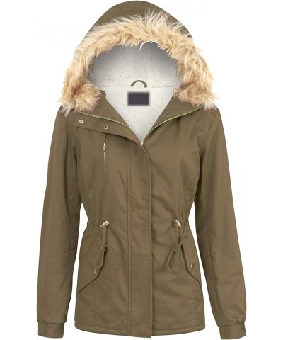 Women's Casual Military Anorak Jacket - Lightweight Detachable Hooded Safari Utility Wjc2068_olive $22.39 Jackets