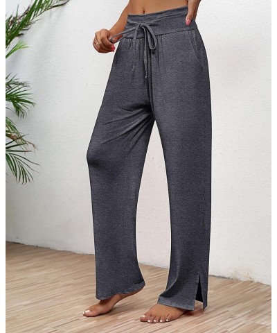 3 Pack Women's Lounge Pants Wide Leg Yoga Sweatpants with Pockets High Waisted Drawstring Lounge Loose Workout Jogger Black, ...